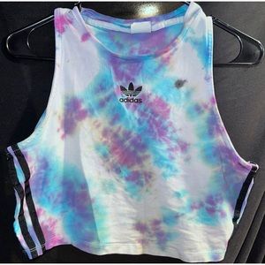 Adidas Tie Dye Sports Shirt Cropped